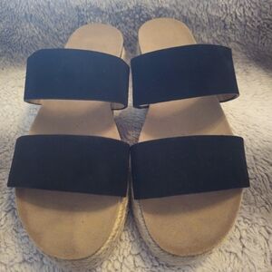 VGUC Espadrille Sandals Black Size 8